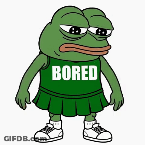 Frog Wearing Green Shirt Saying Bored GIF