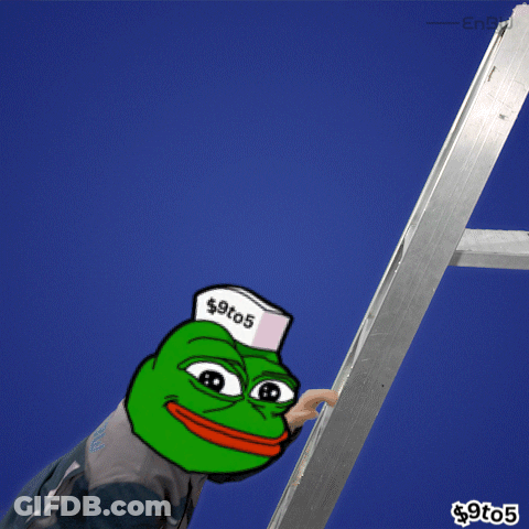 Frog Wearing Hat Saying $9 To 5 GIF