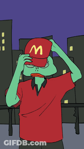 Frog Wearing Red McDonald's Shirt GIF