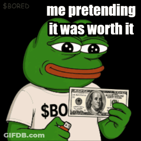 Frog Wearing Shirt Saying $ Bo GIF