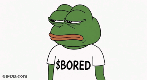 Frog Wearing Shirt Saying $ Bored GIF