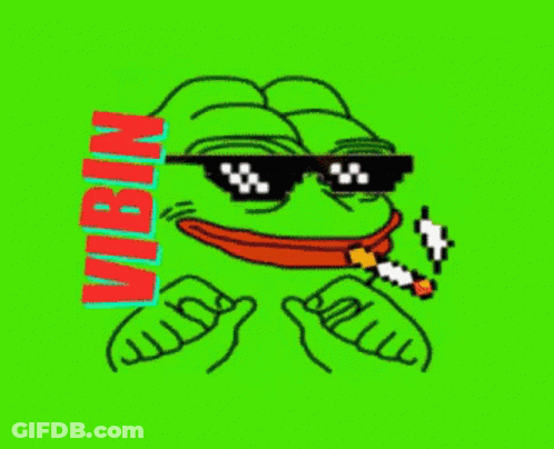 Frog Wearing Sunglasses Smoking Cigarette Vibin GIF