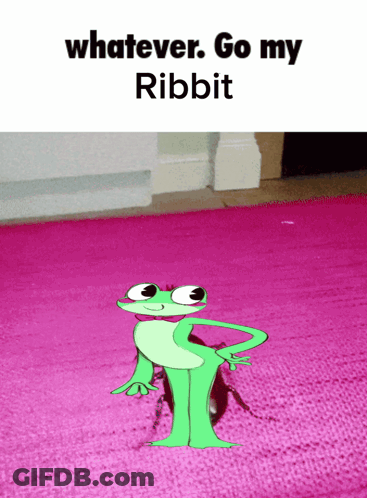 Frog Whatever Go My Ribbit GIF
