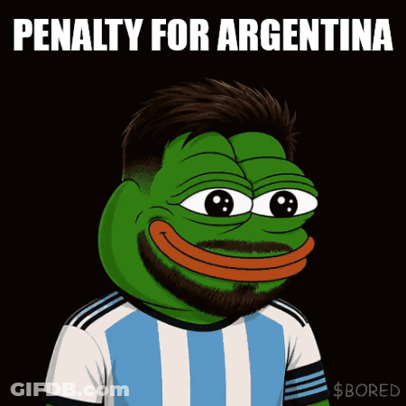Frog With Beard Wearing Argentina Shirt GIF