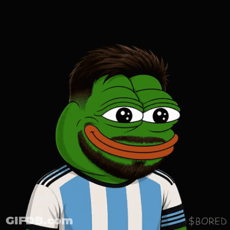 Frog With Beard Wearing Argentina Shirt GIF