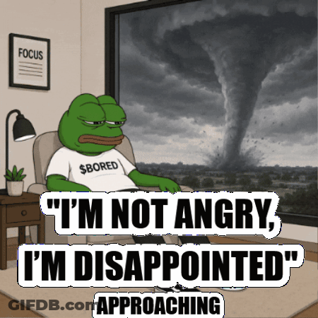 Frog With Bored Shirt Sits In Front Of Window GIF