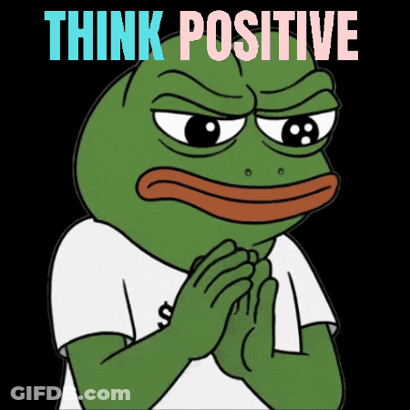 Frog With Hands Folded Think Positive GIF
