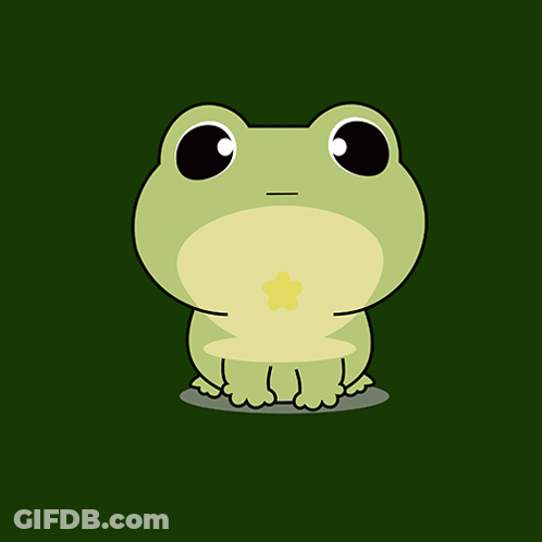 Frog With Plant On Head Saying I Don't Know GIF