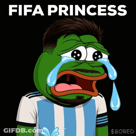 Frog With Tears Saying Fifa Princess GIF