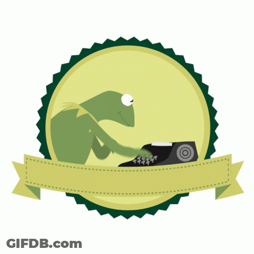 Frog Working Work Work Work Logo GIF