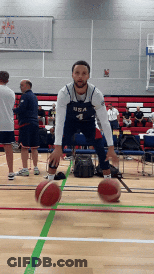 Front Dribble Animated Steph Curry GIF