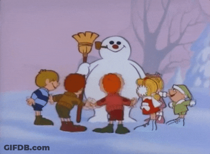 Frosty The Snowman And Kid Singing GIF