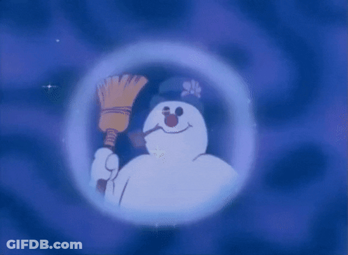 Frosty The Snowman Circle Frame Animated GIF