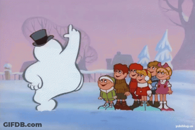 Frosty The Snowman Dancing To The Kids GIF