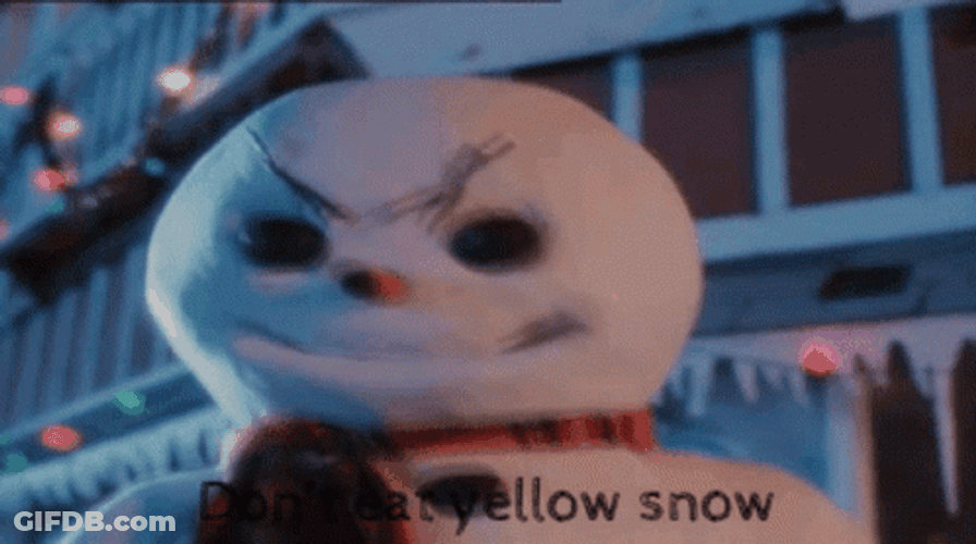 Frosty The Snowman Dont Eat Yellow Snow GIF