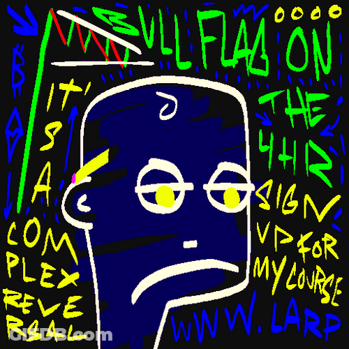 Frowning Face Sketch Fine Art GIF