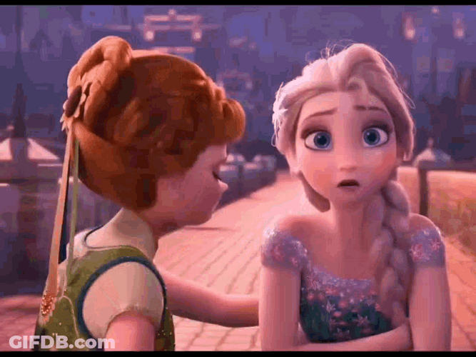 Frozen Anna And Elsa Wow Reaction GIF