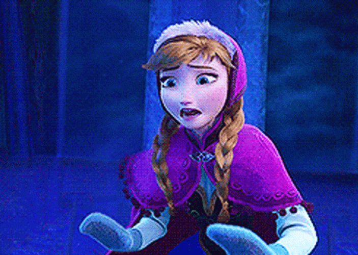 Frozen Anna Attacked By Ice GIF