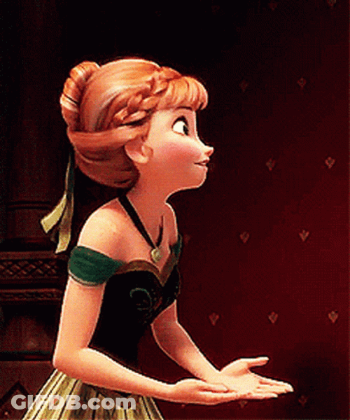 Frozen Anna Explaining GIF