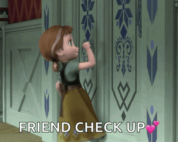Frozen Anna Friend Checking In GIF