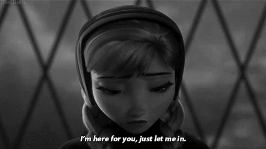 Frozen Anna Please Let Me In GIF