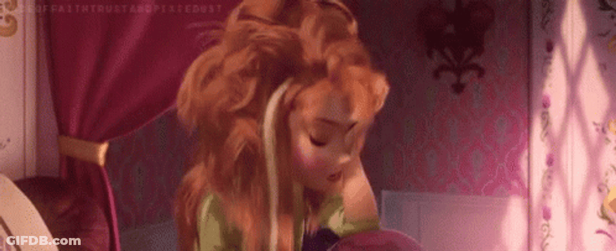 Frozen Anna With Messy Hair GIF