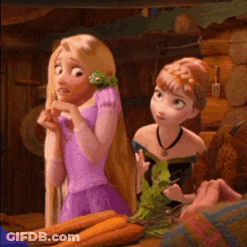 Frozen Anna With Rapunzel GIF