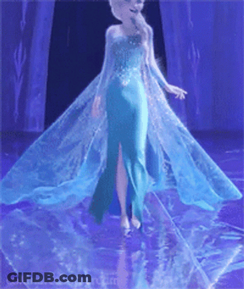 Frozen Beautiful Elsa Singing GIF