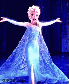 Frozen Character Dancing With Arms Outstretched GIF