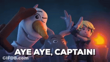 Frozen Character Saying Aye Aye Captain GIF