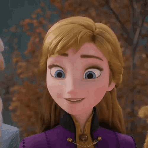 Frozen Confused Anna Staring GIF