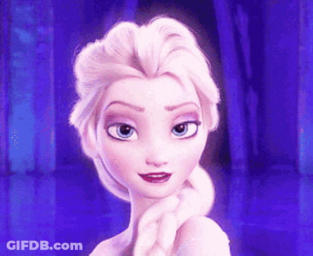 Frozen Cute Queen Elsa Talking GIF