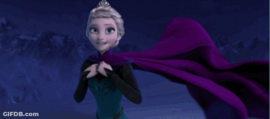 Frozen Elsa Flying Cape GIF