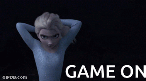 Frozen Elsa Saying Game On GIF