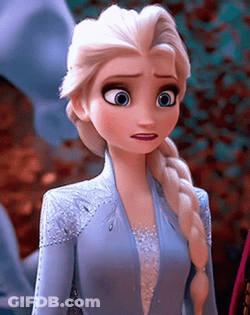 Frozen Elsa Yikes Expression GIF