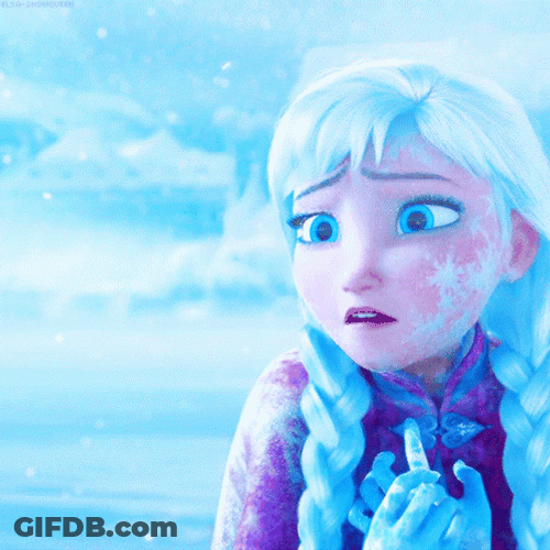 Frozen Emotional Anna Staring GIF