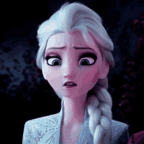 Frozen Ice Queen Elsa Lip Bite GIF