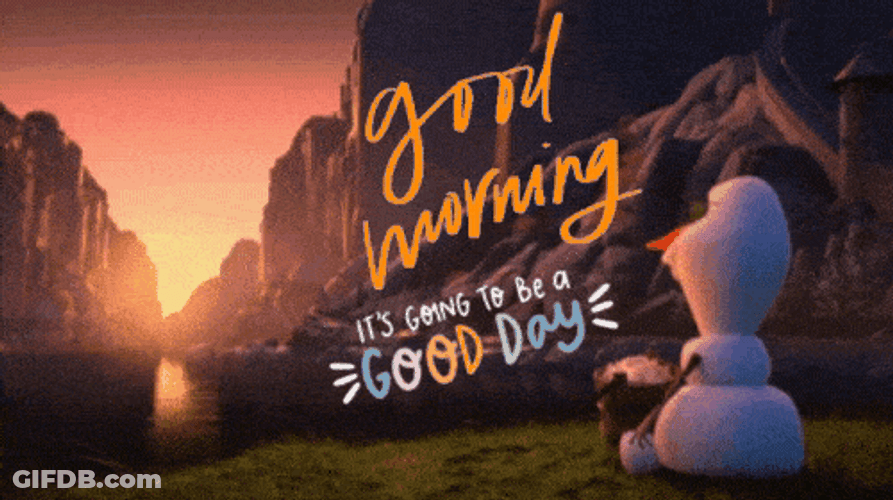 Frozen Olaf Good Morning Sunshine GIF