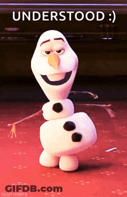 Frozen Olaf Understood GIF