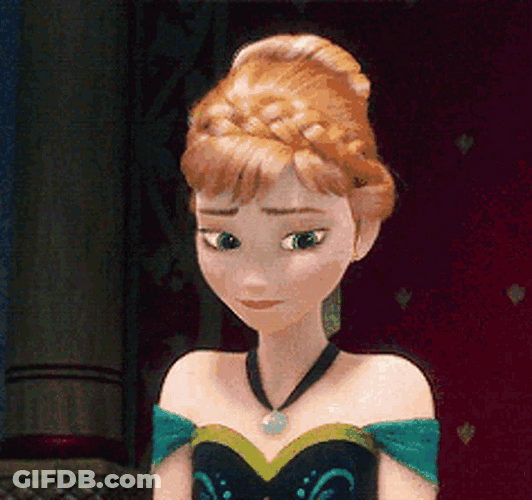 Frozen Princess Anna Shy Smile GIF