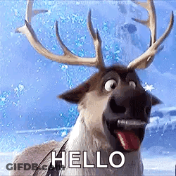 Frozen Reindeer Sticking Tongue Out GIF