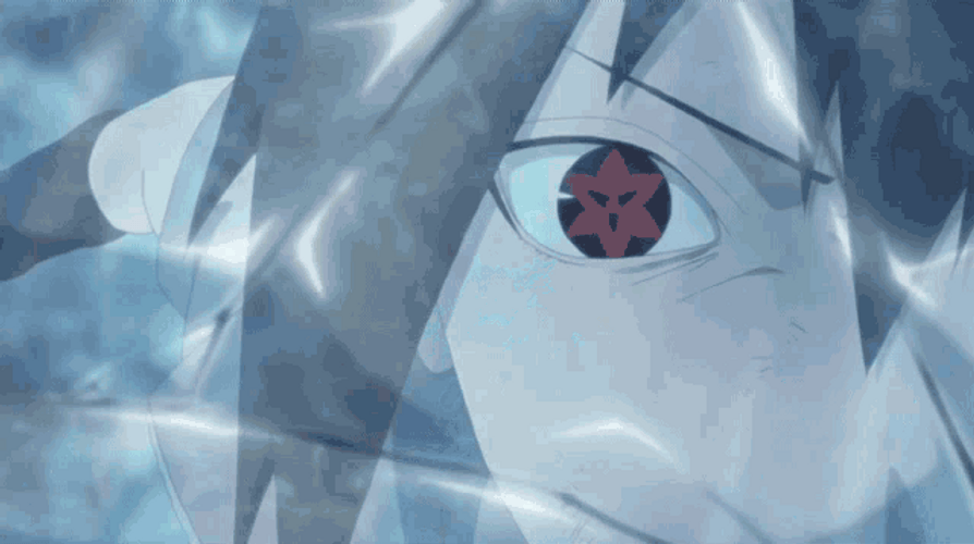 Frozen Sasuke Hitachi Mangekyou Sharingan Kaguya Otsutsuki GIF