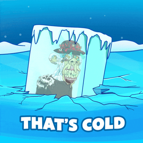 Frozen Skull Labeled Thats Cold GIF