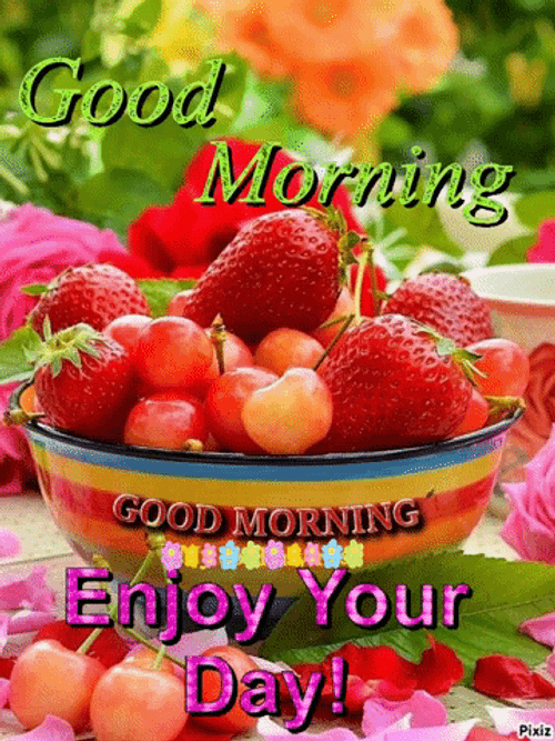 Fruit Bowl Enjoy Your Day GIF