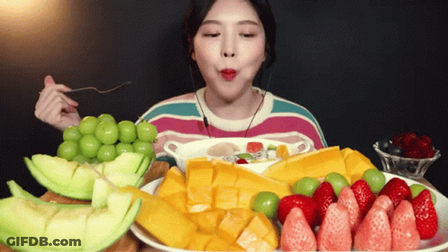 Fruit Mukbang By Korean GIF