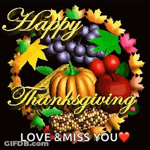 Fruits And Vegetables Happy Thanksgiving Love & Miss You GIF