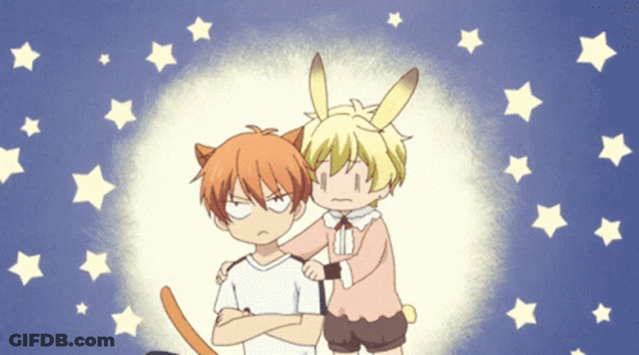 Fruits Basket Bunny Momiji Sohma Annoying Cat Kyo Soma GIF