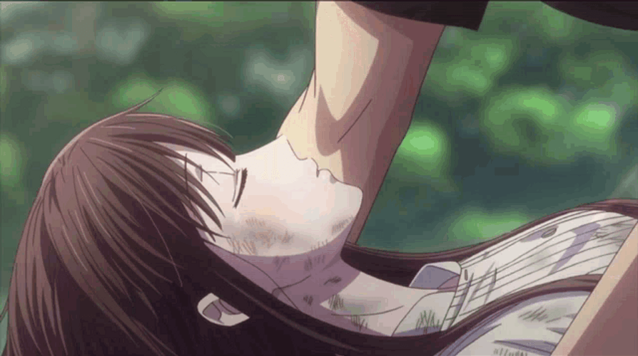 Fruits Basket Kyo Soma Kiss Injured Tohru Honda GIF