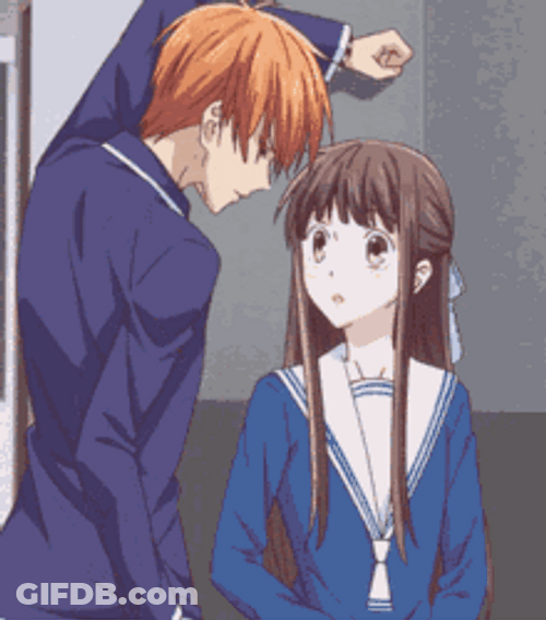 Fruits Basket Kyo Soma Talking Closely To Tohru GIF