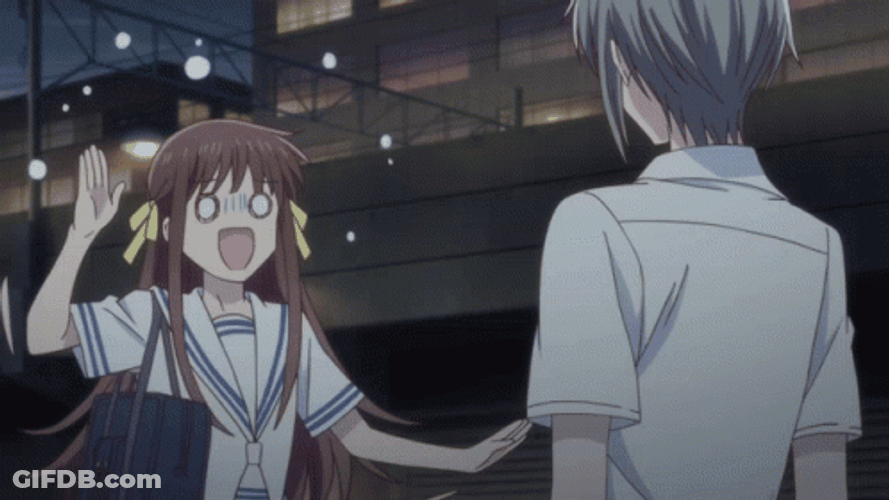 Fruits Basket Shocked Tohru Honda Hand Movements GIF